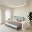 King-Size Bed Frame With Soft-Padded Headboard-1547313934