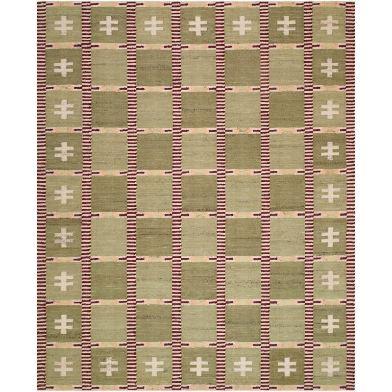 Patricia Rodi x Livabliss Solum Rug, Light green, dark green, white, burgundy, Rectangle 200 x 275 cm