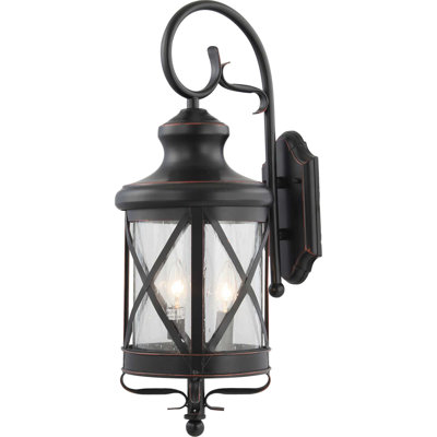 Lanterne de style chalet en aluminium coulé à 3 lumières pour l'intérieur ou l'extérieur Amarri