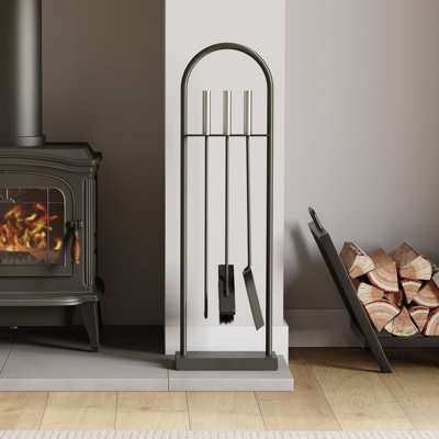 Vida Arc Steel Fireplace Tool Set