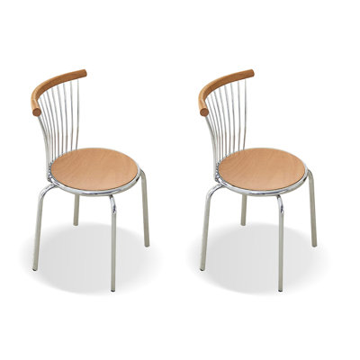 Chaise d'appoint à dossier solide argent Burlywood (ensemble de 2)