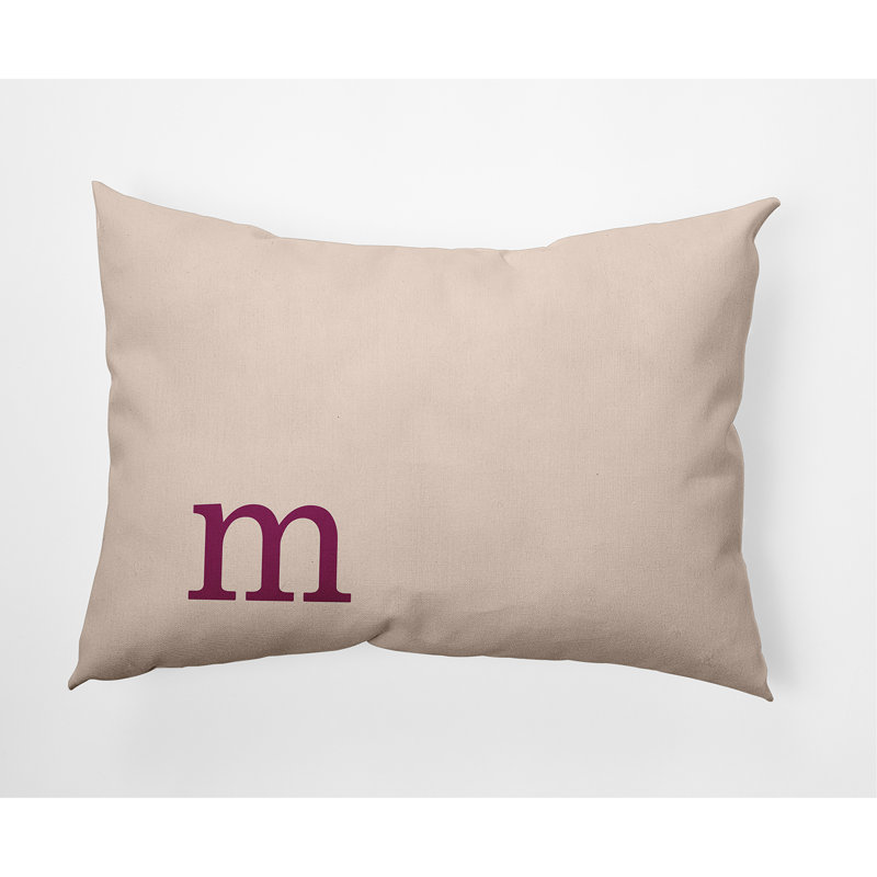 Coussin décoratif intérieur / extérieur Modern Monogram, Vieux rose