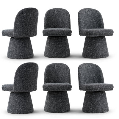 Upholstered Swivel Dining Side Chair by Latitude Run