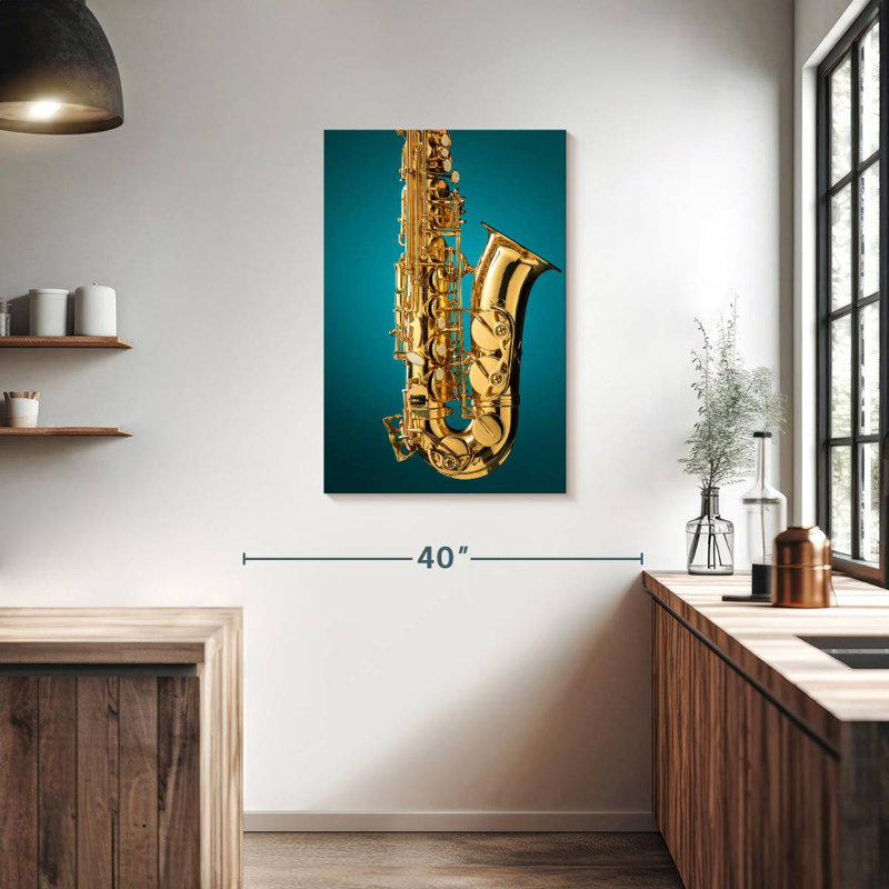 Abarca Golden Alto Saxophone, H 36 po x l 24 po