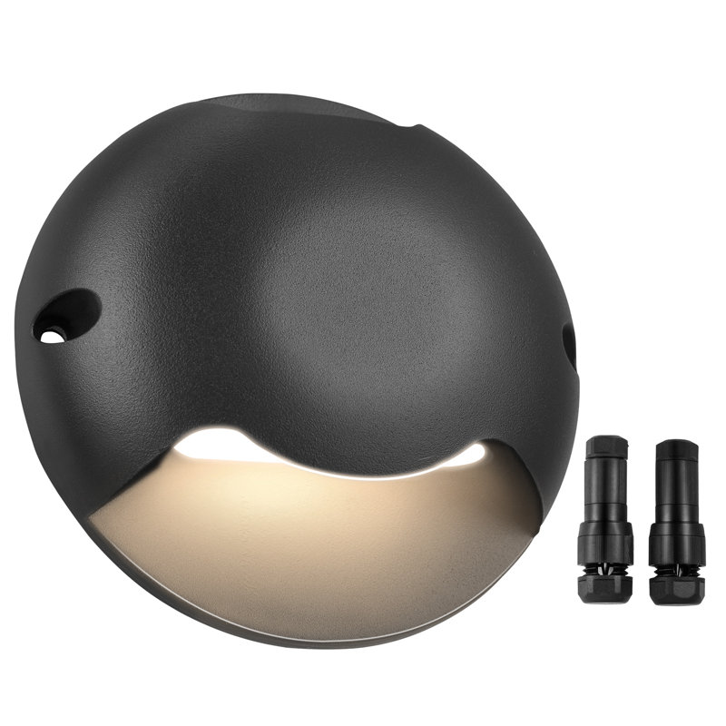 Ensemble de lumières de sentier intégrées en aluminium noir mat à basse tension
