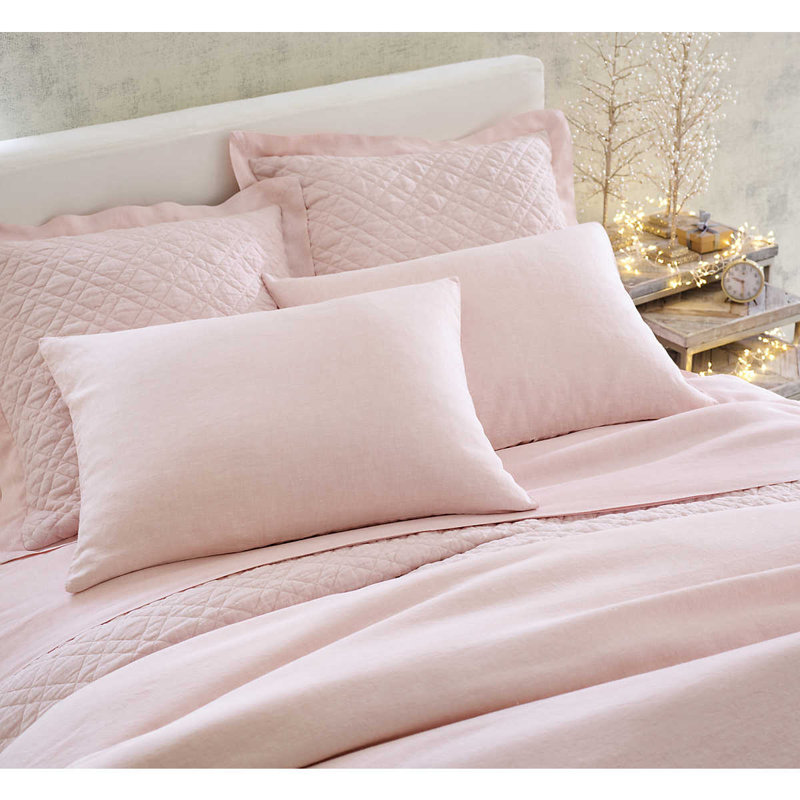 Lush Linen Duvet Cover, King Duvet Cover, Slipper Pink