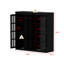 47.2 '' Four-Layer Square Combatable Bookcase With Glass Doors-110326838