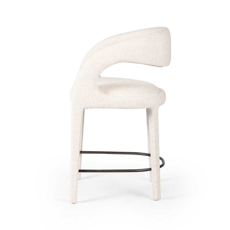 Hawkins Stool, Counter Stool (26.57" Seat Height), Omari Natural/Polyester Blend