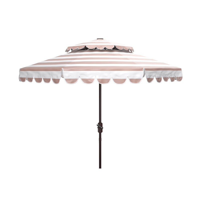 Parasol de plage 8,4 pi Cali, Brun, Beige / Blanc