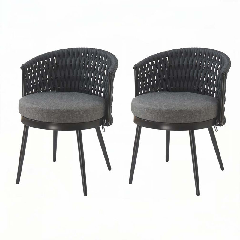 Chaise de patio d'extérieur, Gris foncé
