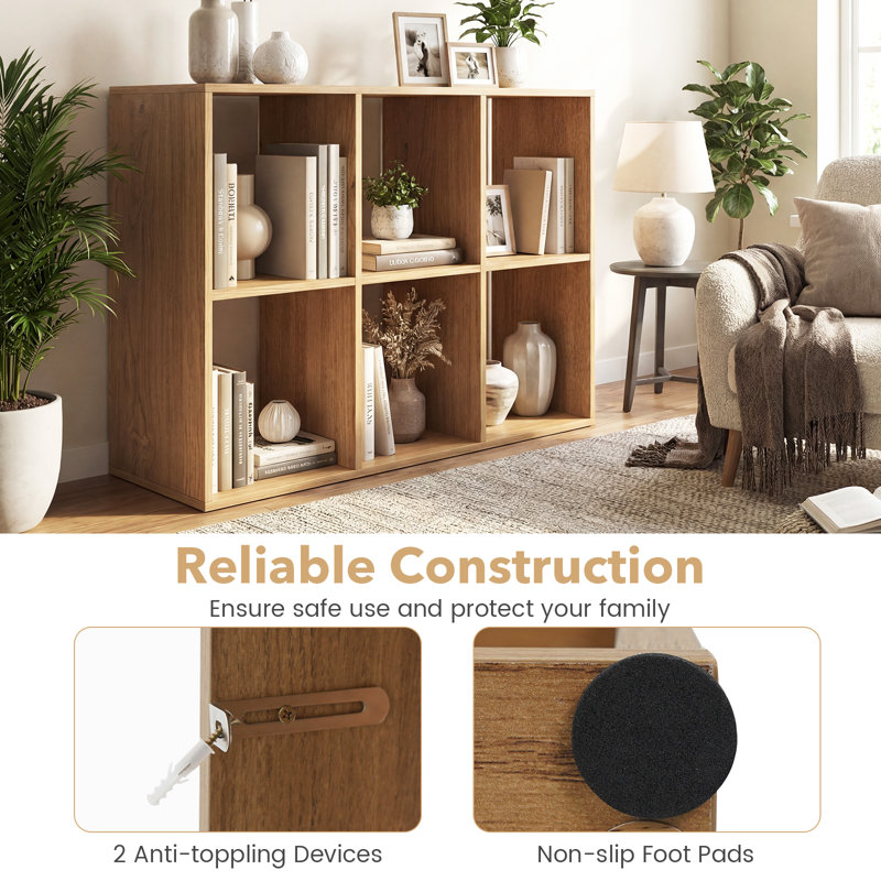 70cm H x 104cm W Cube Bookcase, Natural