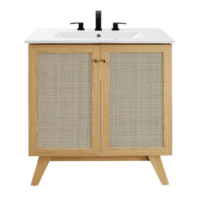 Modway Soma 30'' Free Standing Single Bathroom Vanity with Manufactured Wood Top