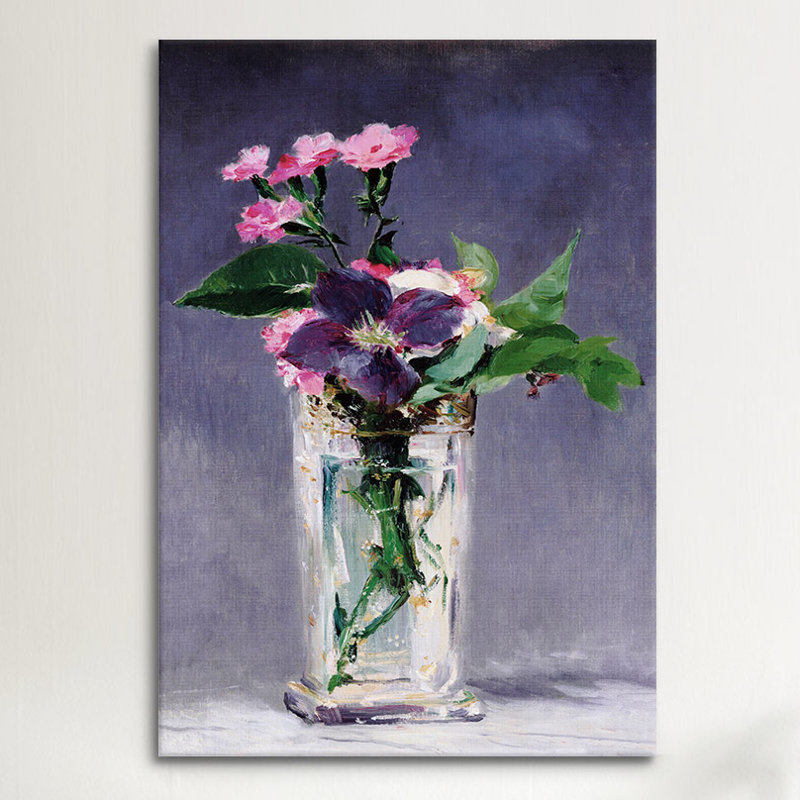 Reproduction d'art sur toile tendue, H 40 po x l 26 po x P 0,75 po, Toile tendue, Pas de tapis