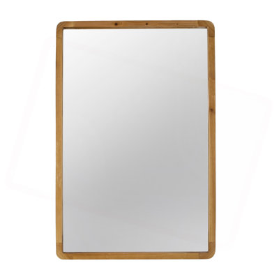 Charming Rustic-Modern Wooden Mirror For Versatile Room Decoration