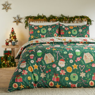 Festive Treats Polyester No Pattern Duvet Cover Set with Pillowcases