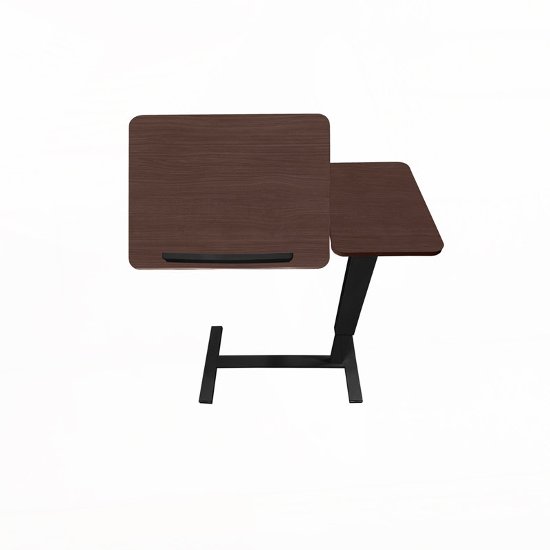 Table de chevet inclinable et mobile, Brun / Noyer