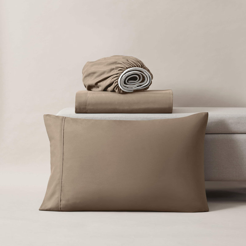 Ensemble de draps en micro-fibre, Simple, Taupe sable