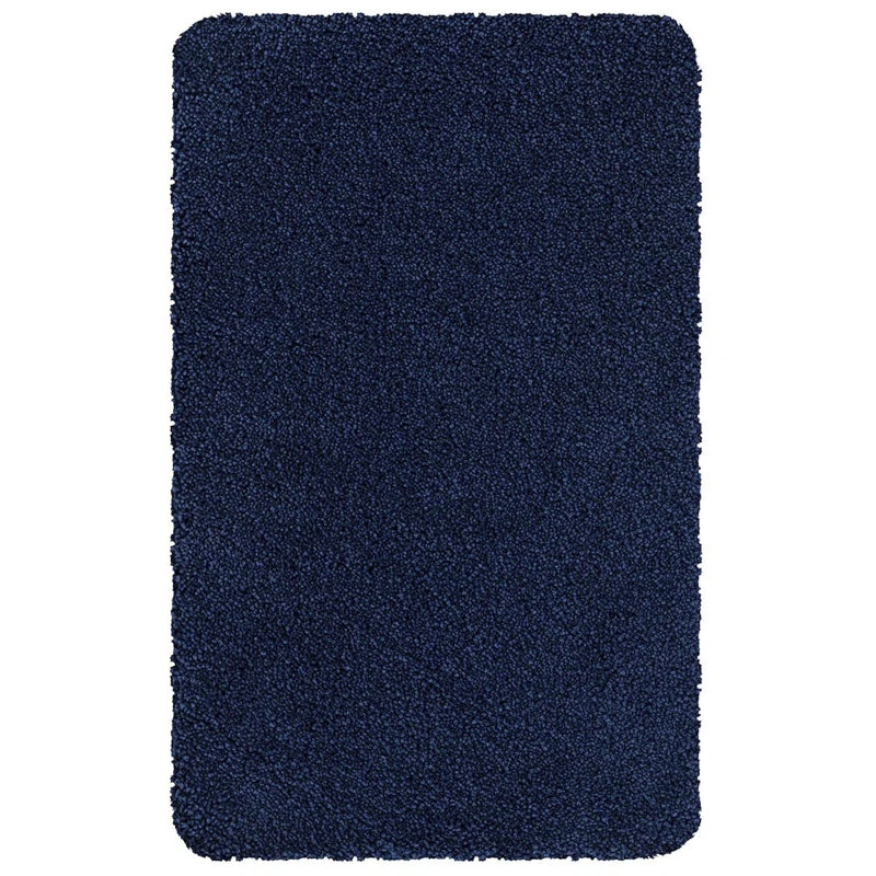 Polypropylene Plastic Non-Slip Bath Mat, Single - 110cm L x 60cm W, Navy