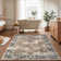 Oriental Machine Washable Rug with Rubber Backing Soft Area Rug Non Slip Thin Rug Low Pile Foldable Rug for Living Room, Bedroom, Dining Room