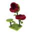 Arbre à chat moderne en forme de rose H 51,97 po avec lits de fleurs en peluche, maisonnette avec perchoir à feuilles stable et poteaux à griffes en sisal Structure multi-niveaux pour grimper et jouer
