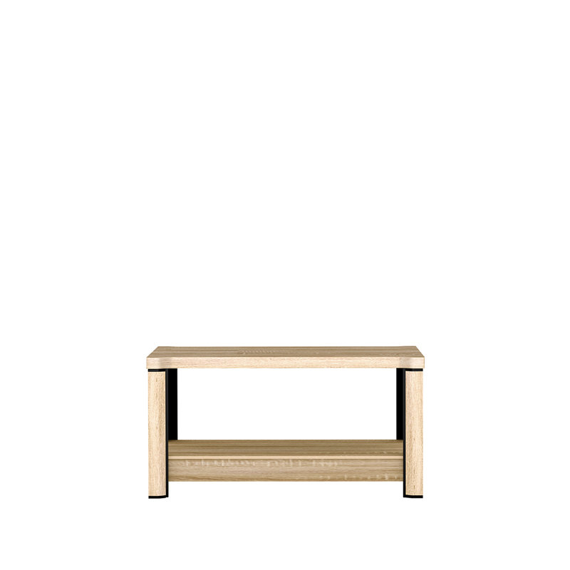 Four Leg Coffee Table with Storage, Sonoma Oak, 61cm H x 120cm L x 63cm W