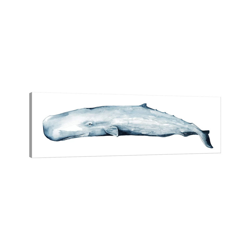 Whale Portrait II by Grace Popp - Wrapped Canvas Panoramic Painting, 152.4 cm H x 50.8 cm W x 3.175 cm D