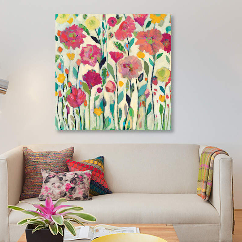 «She Lived in Full Bloom», impression sur toile, H 12 po x l 12 po x P 1,5 po, Toile tendue, Pas de tapis