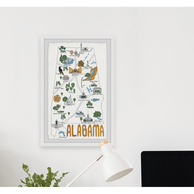Touriste de l'Alabama - Reproduction encadrée sur papier, H 30 po x l 20 po x P 1,5 po
