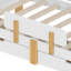 Lit plateforme moderne en bois massif avec tiroirs de rangement, garde-corps, tablette et crochets, aucun sommier nécessaire-125427611-125427613