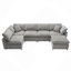 Canapé-lit modulaire en nuage 130 po x 65 po, ensemble de canapé modulaire en chenille 6 places avec repose-pieds, combinaison libre, canapé-lit convertible en U pour salon, appartement-1429435811