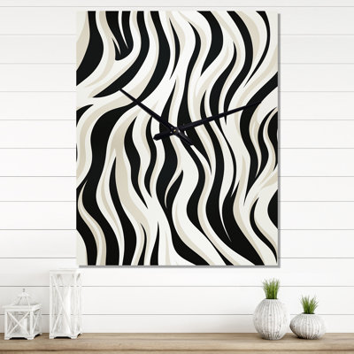 Zebra Print Wallpaper - Modern Wall Clock