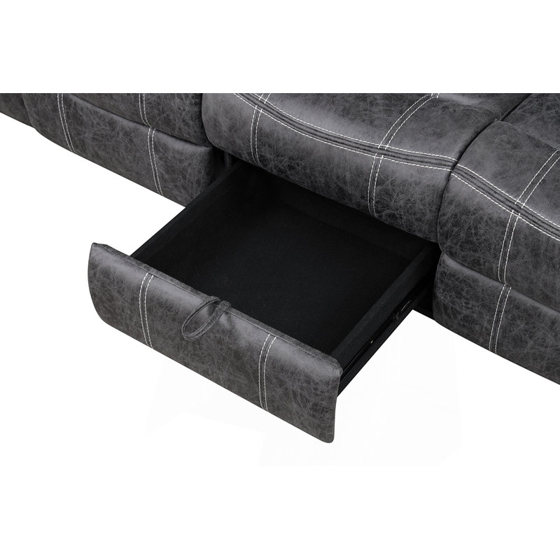 Power Motion Sofa with Drop Down Table and USB Port
