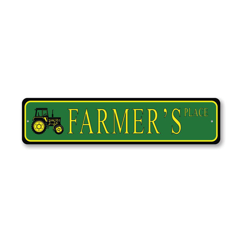 Plaque en aluminium Farmer Street, H 4 po x l 18 po x P 0,04 po