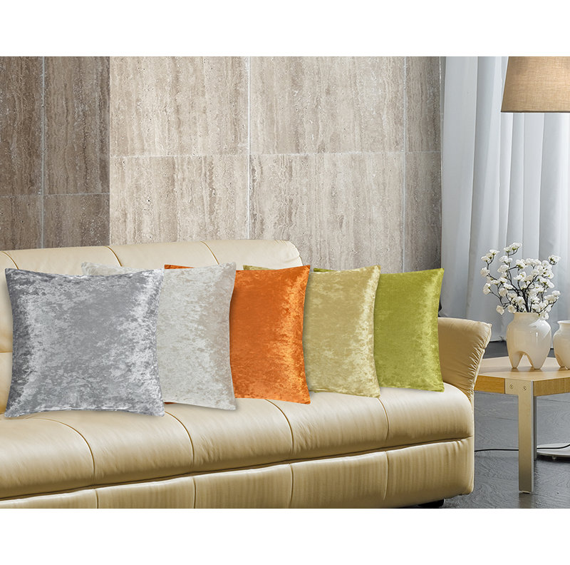Housse de coussin réversible Velveteen Shadow, Olive