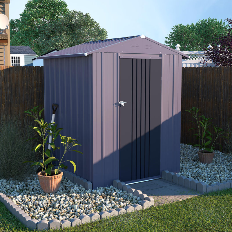 Outdoor Storage Shed, Steel Utility Tool Shed Storage House with Door & Lock, Metal Sheds Outdoor Storage for Garden Patio Lawn Poolside