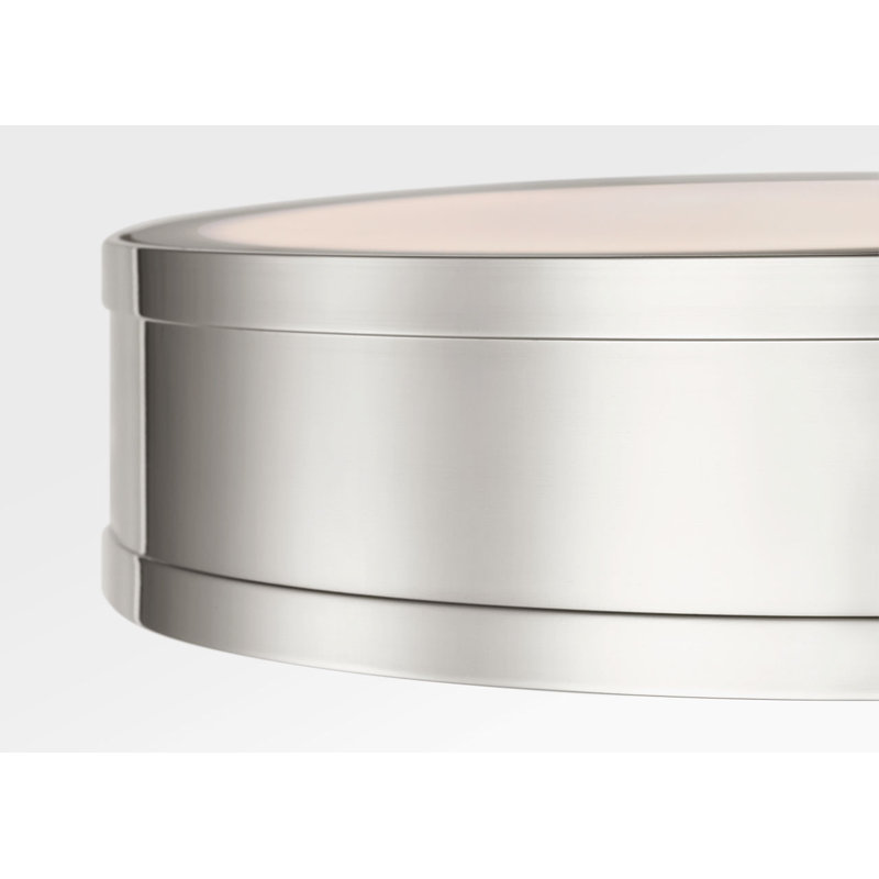 Radcliff rond semi-encastré, Nickel poli, H 4 po x l 12 po x P 12 po