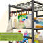 Étagère en métal robuste de 23,6 po x P 13,8 po avec crochets en S, organisateur de rangement de garage pour garde-manger, cuisine et garde-robe-521580596