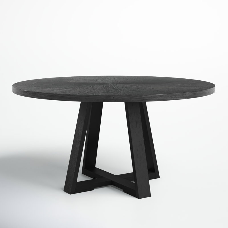 Evalee 60'' Round Black Oak Dining Table