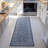 Haupt Vine and Border Textured Weave Navy/Gray Indoor/Outdoor Rug-1782614153