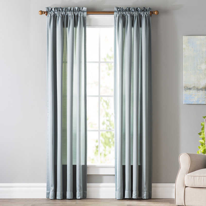 Panneau de rideau obscurcissant en polyester Millen, l 54" x L 84", Minérale