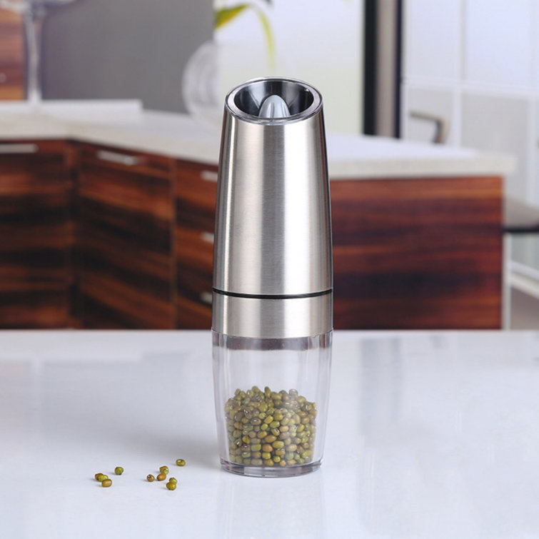 Enutogo Electric Salt and Pepper Grinder Set, Automatic Gravity Salt and Pepper Mill with Adjustable Coarseness, Salt and Pepper Shakers Battery