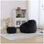 Fauteuil à billes en chenille noir