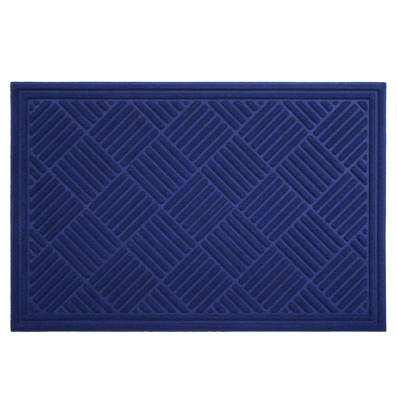 Chess Ribbed Mat 4" x 6", Blue, 36" W x 60" L