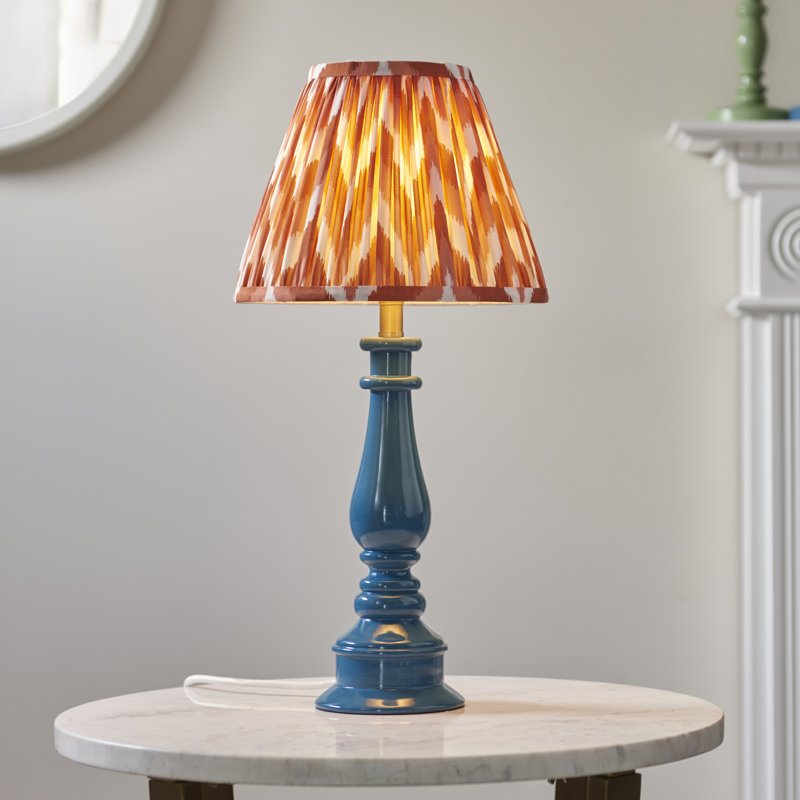 Myrtle Table Lamp, Apricot Orange, 52cm H x 25cm W x 25cm D