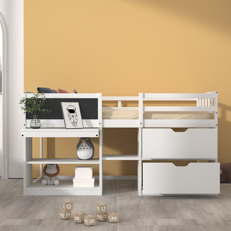 Lit mezzanine simple Herley Kids, Blanc
