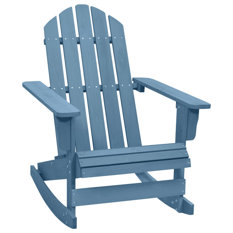 Adirondack Rocking Chair Lounge Patio Chair for Garden Solid Wood Fir, Blue