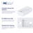 Eridanus Turner 14" x 7" White Ceramic Rectangular Wall Mount/Vessel Sink, Small Bathroom Sink