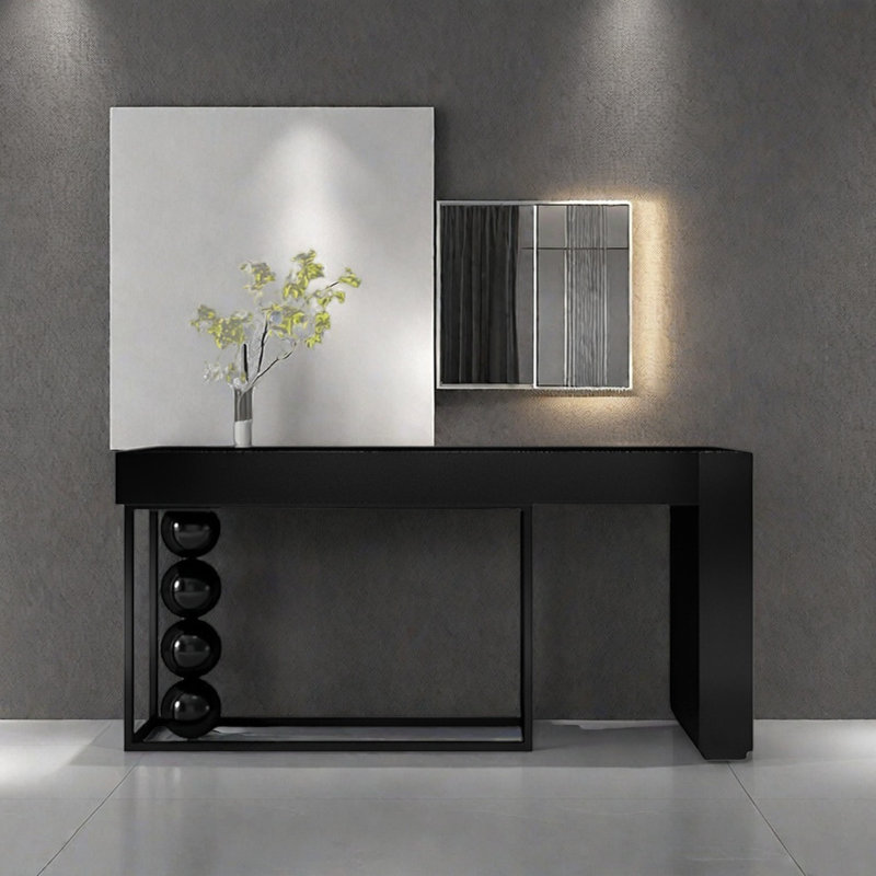 Console Modern Minimalist Art, H 35,43 po x l 62,99 po x P 15,75 po, Noir, Noir