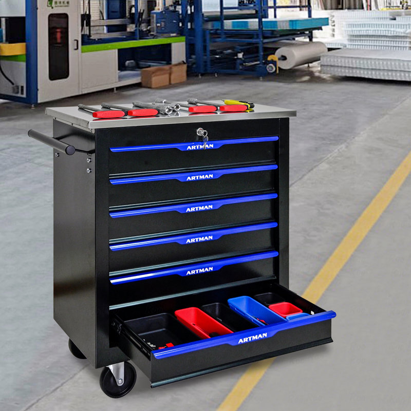 6 Drawers Multifunctional Tool Cart With Wheels