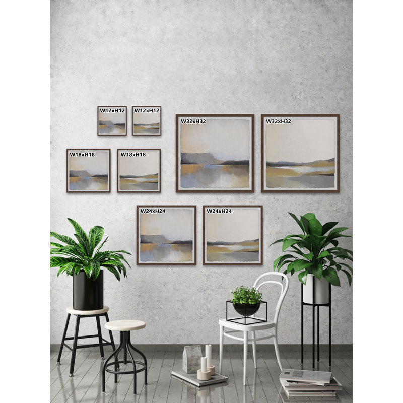 Dunes par Marmont Hill - ensemble de reproductions sur papier encadré, H 18 po x l 18 po x L 1,5 po